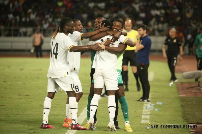 Osman Bukari scores for Ghana against Angola