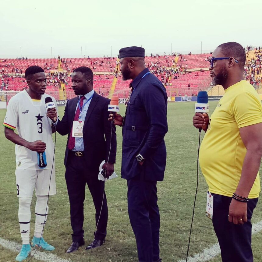 Ernest Nuamah with GOC Communications Director Yaw Ampofo Ankrah