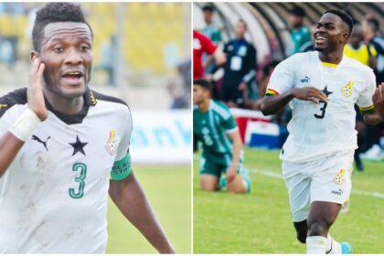 Asamoah Gyan and Ernest Nuamah