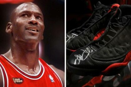 Sneakers Michael Jordan wore during the 1998 NBA Finals sold for $2.2 million, setting a new world