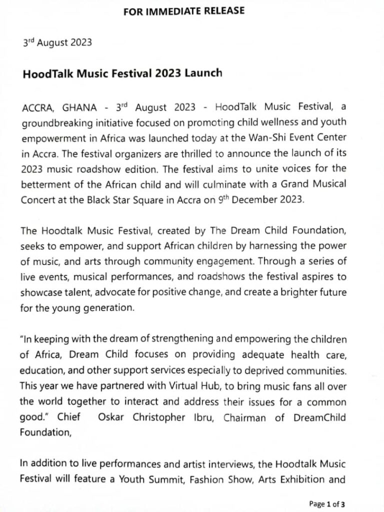 HOODTALK MUSIC FESTIVAL 2023 LAUNCH