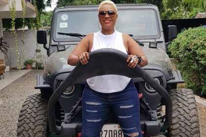 Pascaline Edwards involved in near-accident