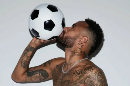 Brazilian Icon Neymar poses in Kim Kardashian's SKIMS
