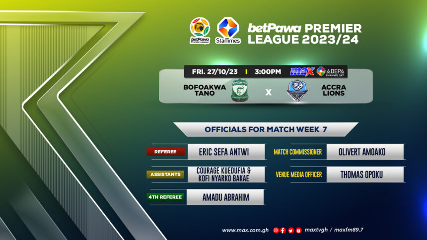 MAX GPL 2023/24 : Bofoakwa Tano Vs Accra Lions - Preview