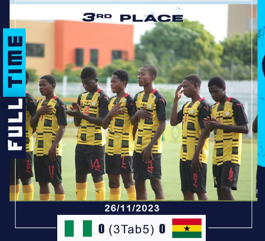 WAFU B SCHOOLS CHAMPIONSHIP: Ghana U-15 team beat Nigeria for third place