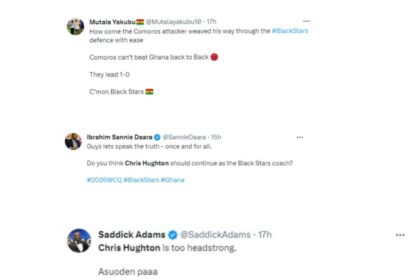2026 FIFA WC QUALIFIERS: Fans reactions on social media to Ghana's defeat