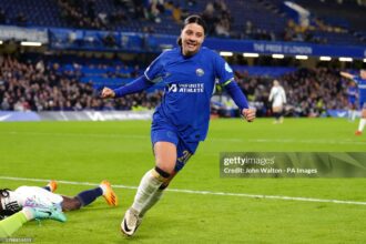 UEFA WCL: Superb Sam Kerr hat-trick sends Chelsea past Paris (VIDEO)