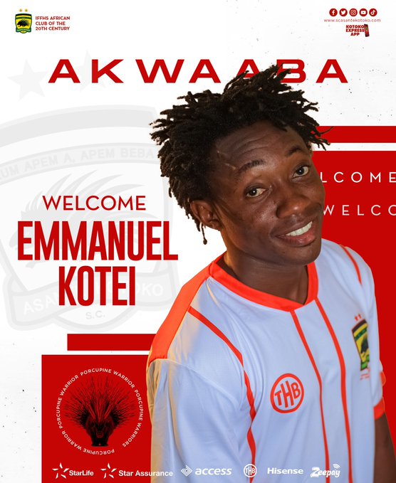 GPL UPDATES: Emmanuel Kotei joins Asante Kotoko